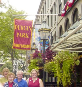 Celebrating Bill Trask's 75th at Durgin Park - Carrie Trask, Ruth Trask, Bill Trask and Laurie Mann