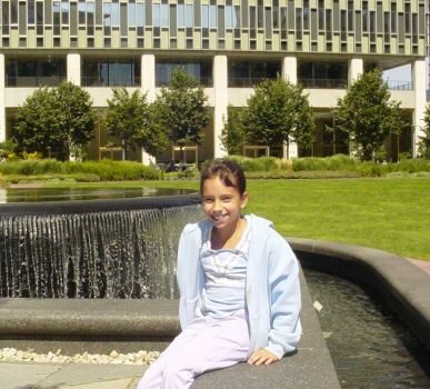 My Neice Leah in the Prudential Center Garden