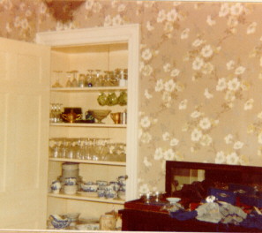Trask Estate Sale, Dining Room and China Cabinet, August 1980