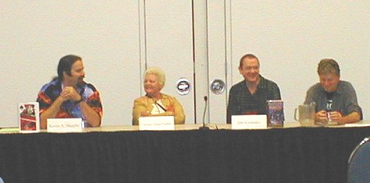 Friday Panel - SF Playwriting - Kevin A. Murphy, Chelsea Quinn Yarbro, Jim Grimsley, and Terry Bisson