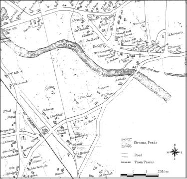 West Boylston Map 1855, courtesy of the West Boylston Historical Society
