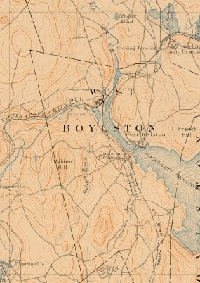 Topological Map of West Boylston, 1917