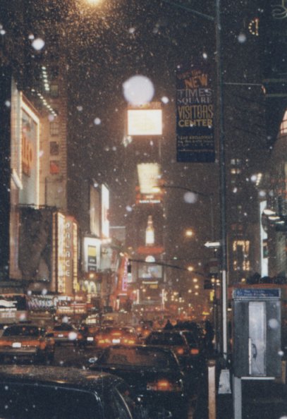 Things We Didn't See in New York in Late 2001 - Snow in Times Square